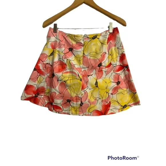 George Stretch Floral Skirt Size 8  Fun! Funky! Wild!  Flower Power!! - Picture 2 of 5
